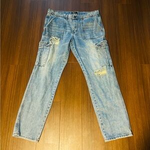 Men’s wide leg cargo jeans